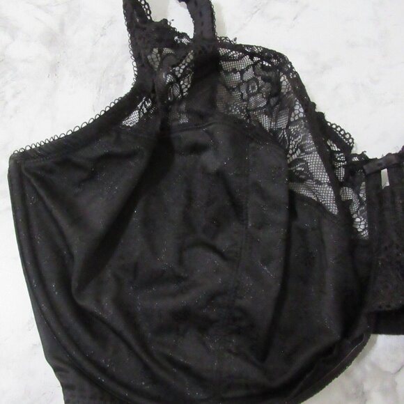 Delimira Bra 40K Black Lace Underwire Plus Size - Picture 3 of 6